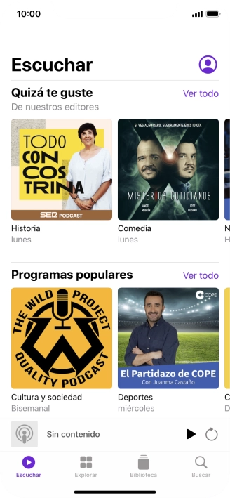 Desliza el dedo hacia arriba desde la parte inferior de la pantalla para terminar y volver a la pantalla de inicio. Desliza el dedo hacia arriba desde la parte inferior de la pantalla para terminar y volver a la pantalla de inicio.