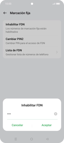 Introduce el código PIN2 y pulsa Aceptar. Introduce el código PIN2 y pulsa Aceptar.