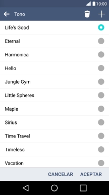 Pulsa el icono de añadir timbre de llamada.