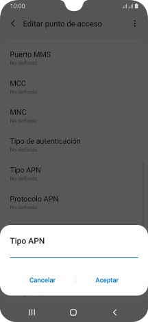 Introduce default y pulsa Aceptar. Introduce default y pulsa Aceptar.