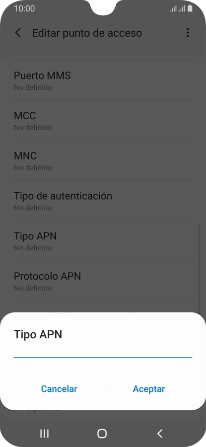 Introduce default y pulsa Aceptar. Introduce default y pulsa Aceptar.