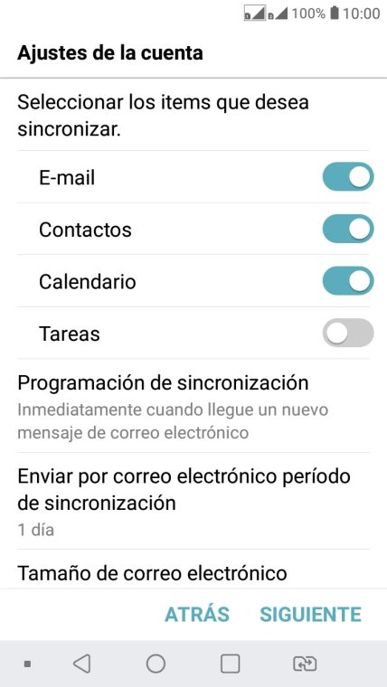 Si aparece en la pantalla esta imagen, tu cuenta de correo electrónico ha sido reconocida y configurada automáticamente. Sigue las indicaciones de la pantalla para introducir más información y terminar la configuración. Si aparece en la pantalla esta imagen, tu cuenta de correo electrónico ha sido reconocida y configurada automáticamente. Sigue las indicaciones de la pantalla para introducir más información y terminar la configuración.