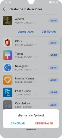 Pulsa DESINSTALAR. Pulsa DESINSTALAR.