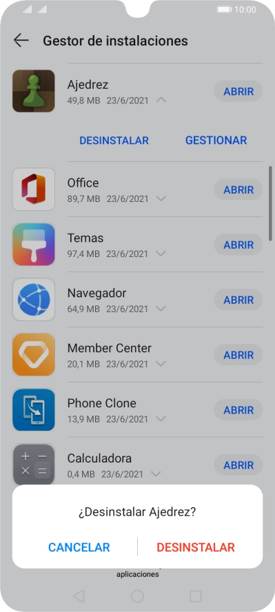 Pulsa DESINSTALAR. Pulsa DESINSTALAR.