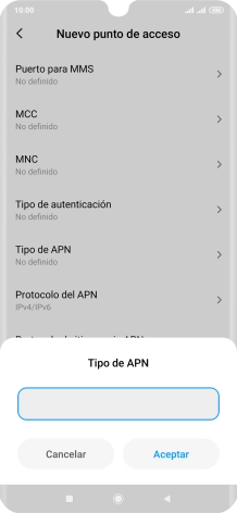 Introduce default y pulsa Aceptar. Introduce default y pulsa Aceptar.
