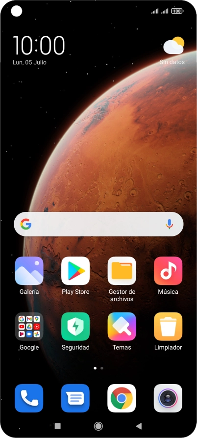 Desliza dos dedos hacia abajo desde la parte superior de la pantalla.