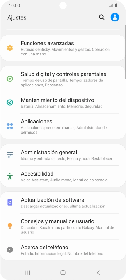 Pulsa Mantenimiento del dispositivo.
