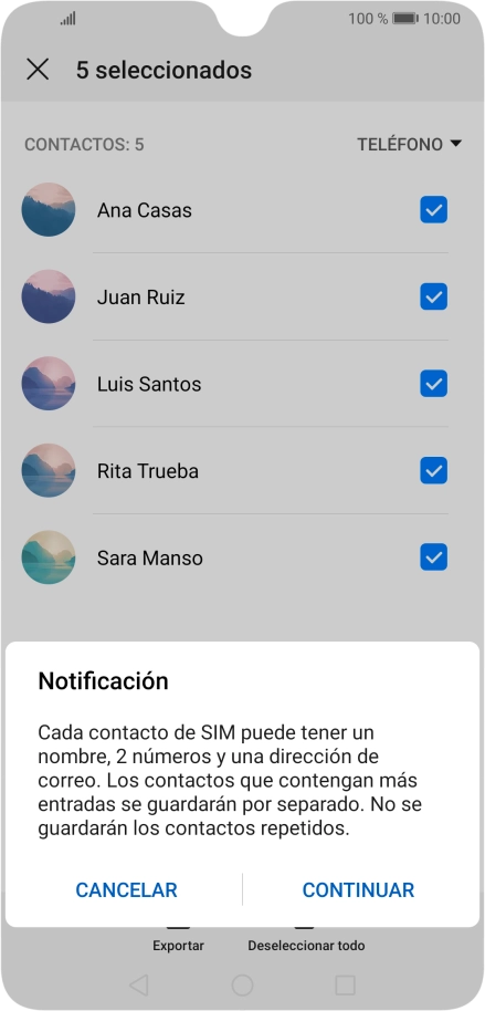 Pulsa CONTINUAR. Pulsa CONTINUAR.