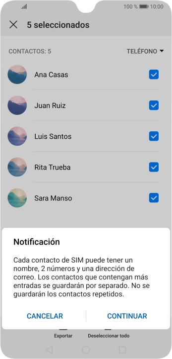 Pulsa CONTINUAR. Pulsa CONTINUAR.