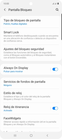 Pulsa Tipo de bloqueo de pantalla e introduce el código de seguridad actual. Pulsa Tipo de bloqueo de pantalla e introduce el código de seguridad actual.