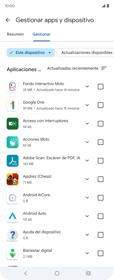 Pulsa la app deseada. Pulsa la app deseada.