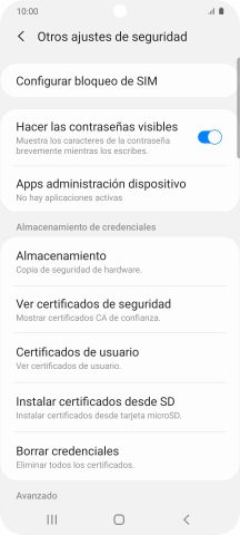 Pulsa Configurar bloqueo de SIM. Pulsa Configurar bloqueo de SIM.