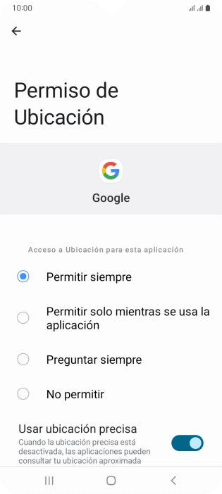 Pulsa el ajuste deseado. Pulsa el ajuste deseado.