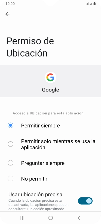 Pulsa el ajuste deseado. Pulsa el ajuste deseado.