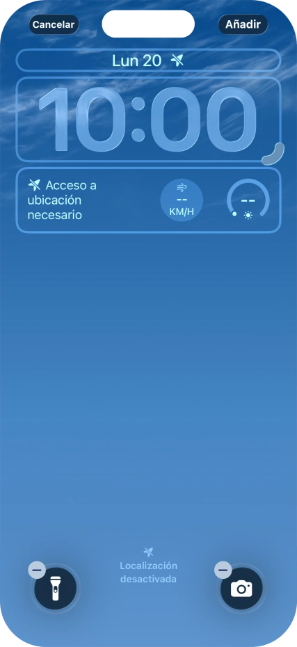 Si deseas personalizar la vista de la fecha en la pantalla de bloqueo, pulsa el widget de la fecha y sigue las indicaciones de la pantalla para seleccionar la vista de widgets deseada. Si deseas personalizar la vista de la fecha en la pantalla de bloqueo, pulsa el widget de la fecha y sigue las indicaciones de la pantalla para seleccionar la vista de widgets deseada.