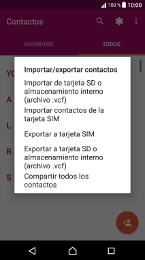 Pulsa Importar contactos de la tarjeta SIM. Pulsa Importar contactos de la tarjeta SIM.