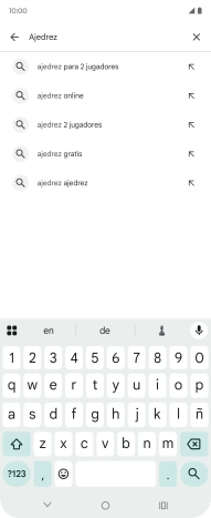 Introduce el nombre del tema o de la app y pulsa el icono de búsqueda. Introduce el nombre del tema o de la app y pulsa el icono de búsqueda.