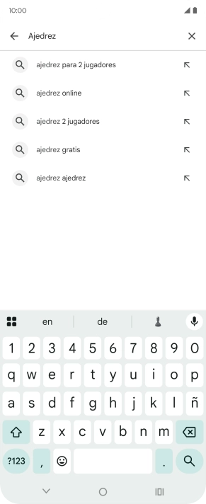 Introduce el nombre del tema o de la app y pulsa el icono de búsqueda. Introduce el nombre del tema o de la app y pulsa el icono de búsqueda.