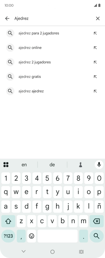 Introduce el nombre del tema o de la app y pulsa el icono de búsqueda. Introduce el nombre del tema o de la app y pulsa el icono de búsqueda.