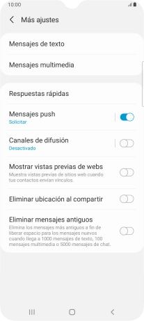 Pulsa Mensajes de texto. Pulsa Mensajes de texto.