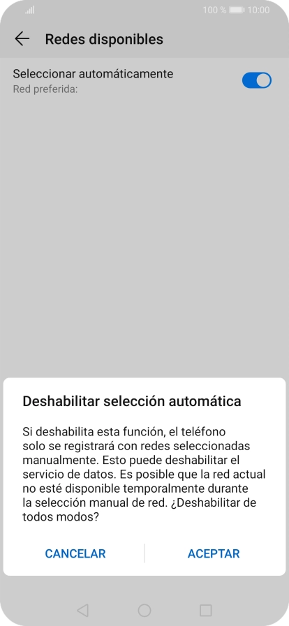 Pulsa ACEPTAR y espera mientras el teléfono está buscando redes. Pulsa ACEPTAR y espera mientras el teléfono está buscando redes.