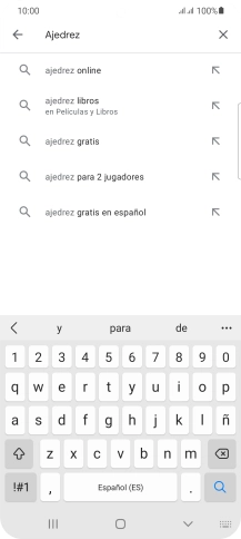 Introduce el nombre del tema o de la app y pulsa el icono de búsqueda. Introduce el nombre del tema o de la app y pulsa el icono de búsqueda.