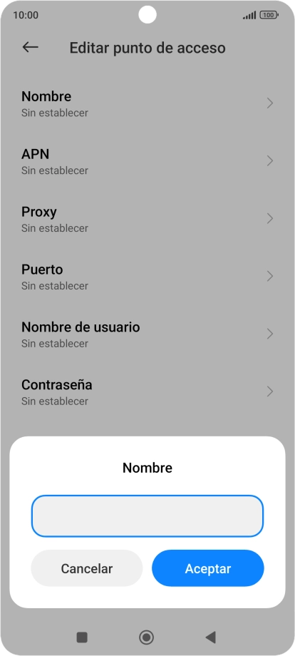 Introduce Vodafone Internet y pulsa Aceptar. Introduce Vodafone Internet y pulsa Aceptar.