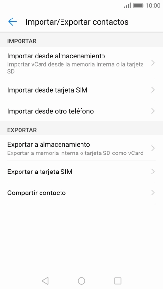 Pulsa Importar desde tarjeta SIM. Pulsa Importar desde tarjeta SIM.