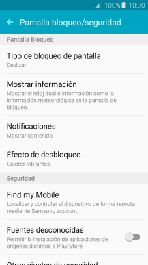 Pulsa Tipo de bloqueo de pantalla.