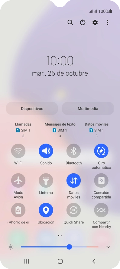 Pulsa el icono de ajustes.