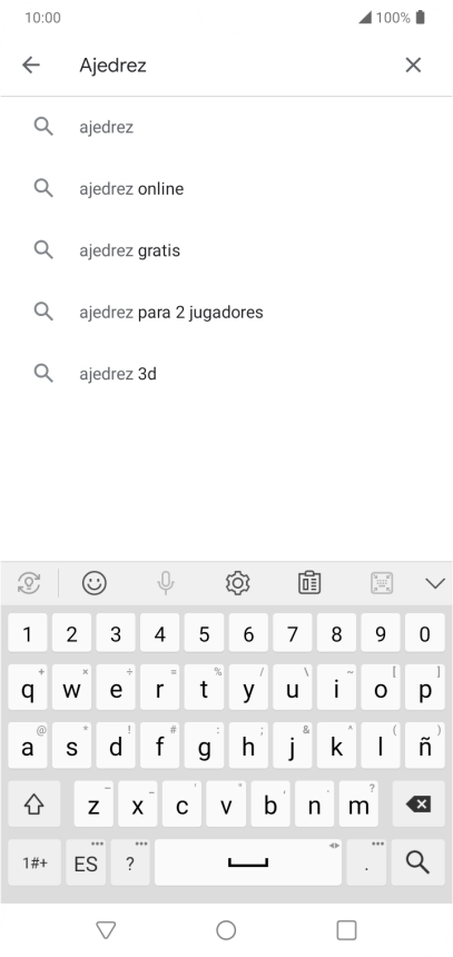 Introduce el nombre del tema o de la app y pulsa el icono de búsqueda. Introduce el nombre del tema o de la app y pulsa el icono de búsqueda.