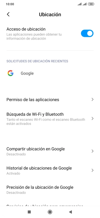 Pulsa Permiso de las aplicaciones. Pulsa Permiso de las aplicaciones.