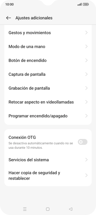 Pulsa Hacer copia de seguridad y restablecer.