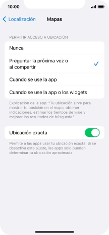Pulsa el ajuste deseado para activar o desactivar la función. Pulsa el ajuste deseado para activar o desactivar la función.