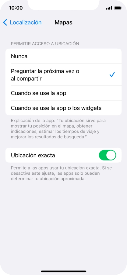 Pulsa el ajuste deseado para activar o desactivar la función. Pulsa el ajuste deseado para activar o desactivar la función.