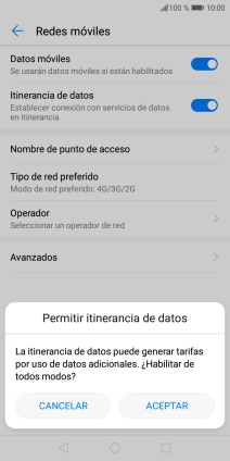 Si activas la función, pulsa ACEPTAR. Si activas la función, pulsa ACEPTAR.