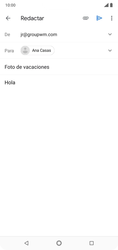 Pulsa el icono de anexos. Pulsa el icono de anexos.