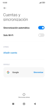 Pulsa Añadir cuenta. Pulsa Añadir cuenta.