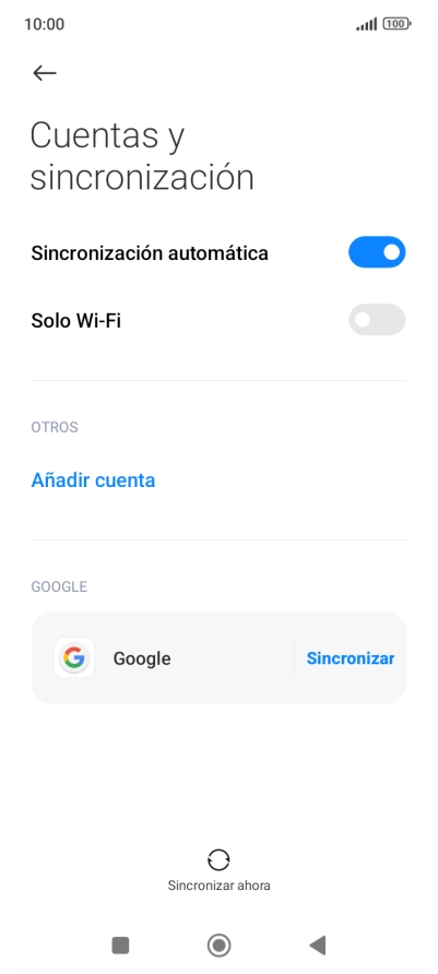 Pulsa Añadir cuenta. Pulsa Añadir cuenta.