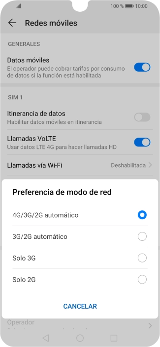 Pulsa el tipo de red deseado. Pulsa el tipo de red deseado.