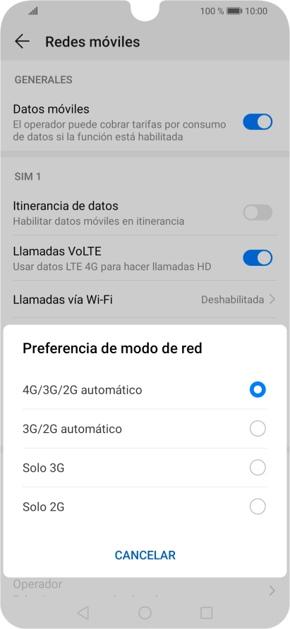 Pulsa el tipo de red deseado. Pulsa el tipo de red deseado.