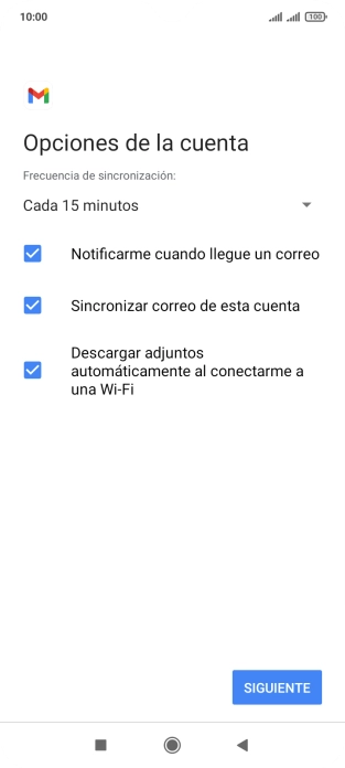 Si aparece en la pantalla esta imagen, tu cuenta de correo electrónico ha sido reconocida y configurada automáticamente. Sigue las indicaciones de la pantalla para introducir más información y terminar la configuración. Si aparece en la pantalla esta imagen, tu cuenta de correo electrónico ha sido reconocida y configurada automáticamente. Sigue las indicaciones de la pantalla para introducir más información y terminar la configuración.