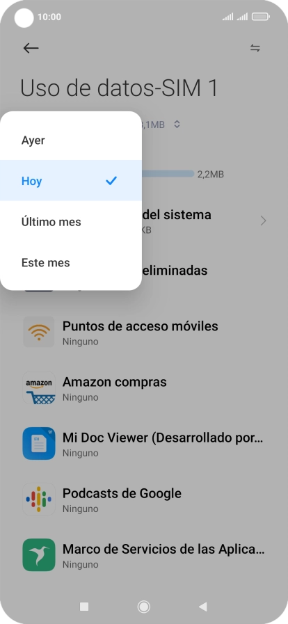 Pulsa el ajuste deseado. Pulsa el ajuste deseado.