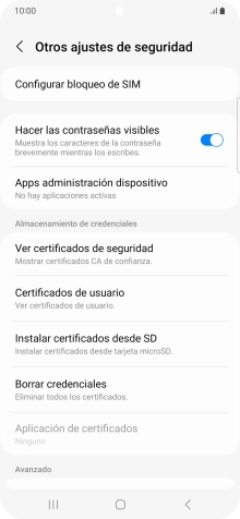 Pulsa Configurar bloqueo de SIM. Pulsa Configurar bloqueo de SIM.
