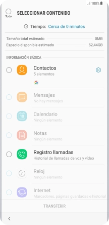 Pulsa los tipos de datos deseados.