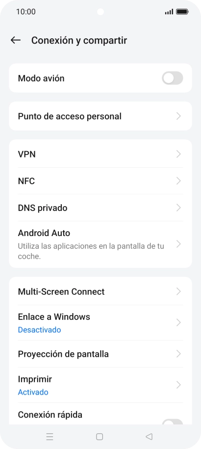 Pulsa Punto de acceso personal. Pulsa Punto de acceso personal.