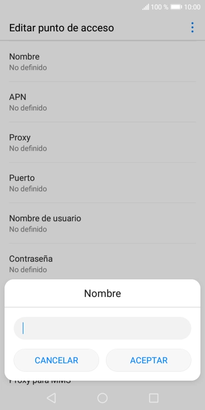 Introduce Vodafone Internet y pulsa ACEPTAR.