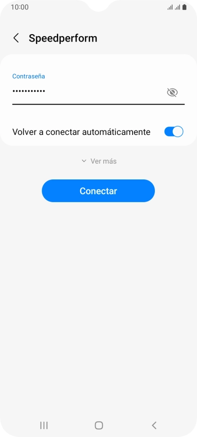 Introduce la contraseña de la red wifi y pulsa Conectar. Introduce la contraseña de la red wifi y pulsa Conectar.