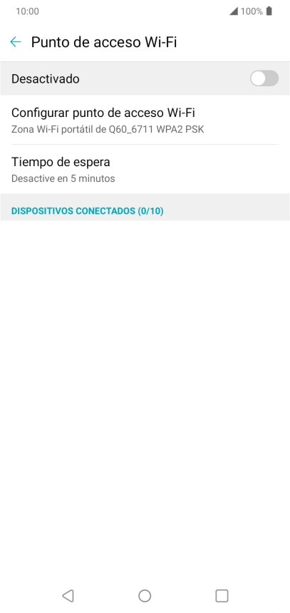Pulsa Configurar punto de acceso Wi-Fi. Pulsa Configurar punto de acceso Wi-Fi.