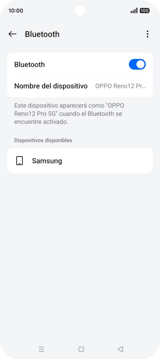 Pulsa el dispositivo Bluetooth deseado y sigue las indicaciones de la pantalla para vincular el dispositivo al teléfono.